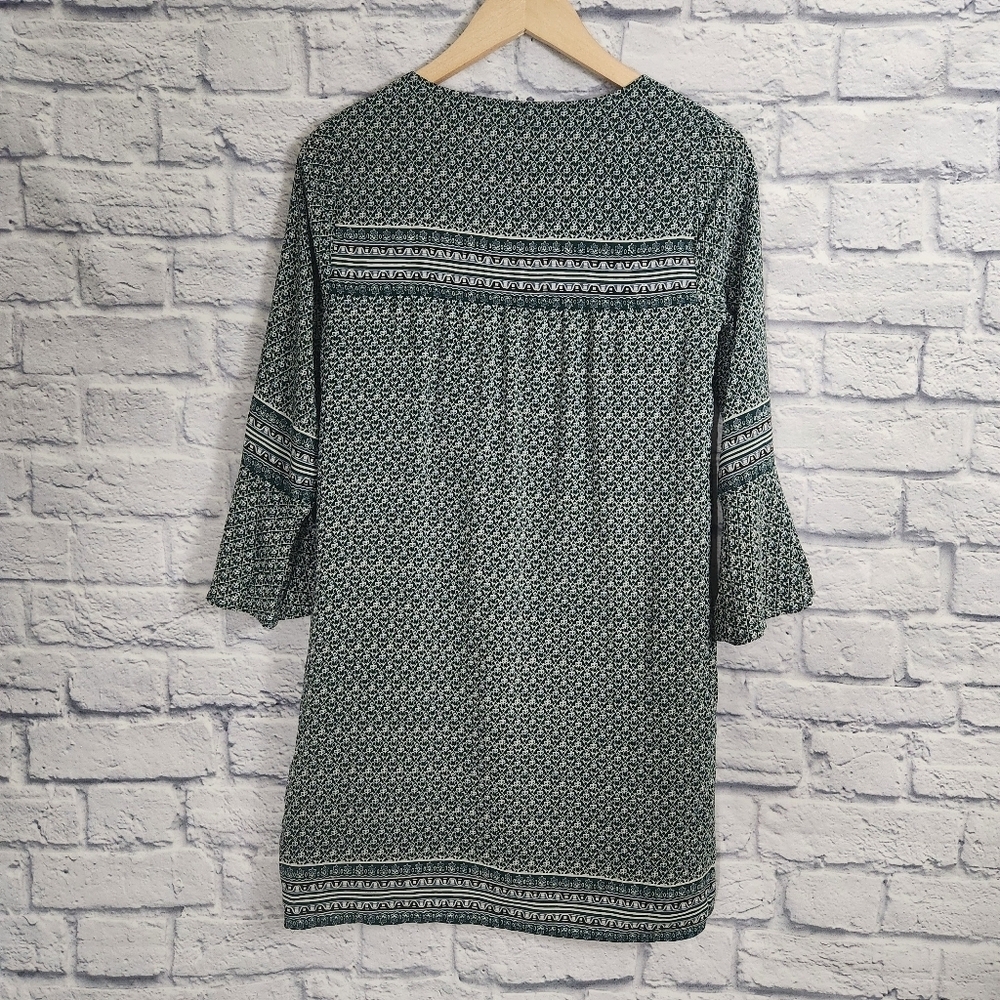 Madewell Starland bell-sleeve silk dress - Picture 3 of 8